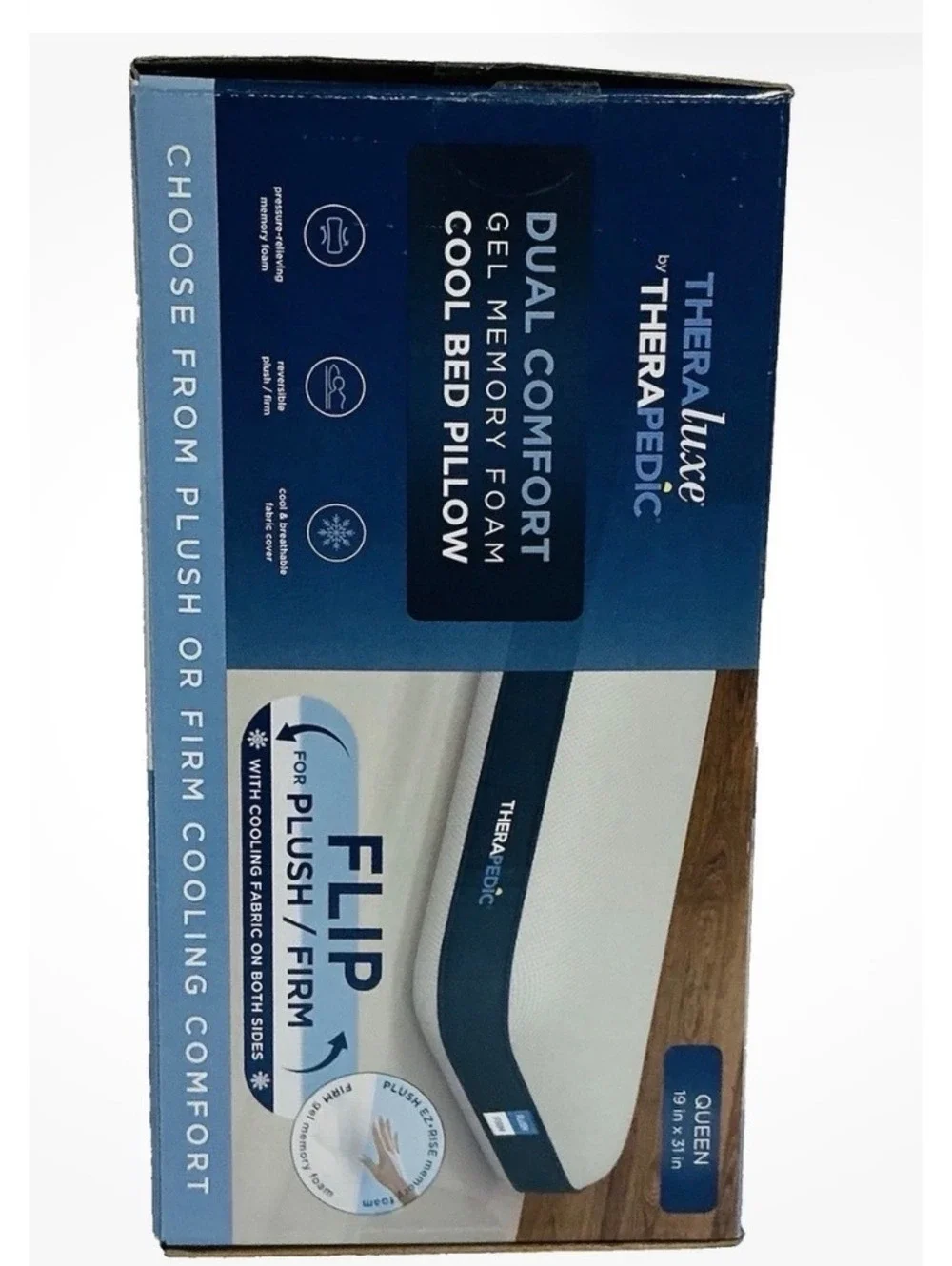 Queen sized therapeutic gel Memory foam cozy pillow comfort